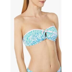 LILLY PULITZER Womens Agnes Bikini Top Size 8 Surf Blue Soleil It On Me NWT